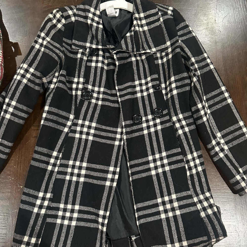 Black plaid jacket, size medium